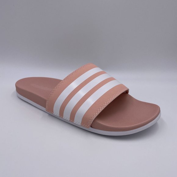 Adidas Adilette Comfort Pink / White Womens Slides - Picture 7 of 8
